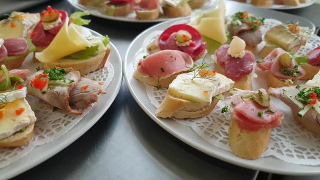 Canapes Fingerfood für Buffet