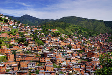 Fototapeta na wymiar Famous District 13 of Medellin, Colombia, South America
