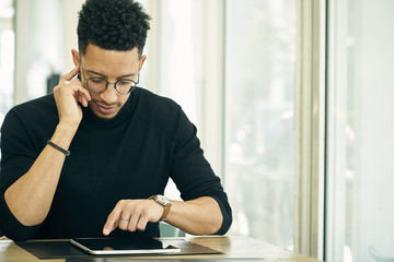 Close-up of businessman