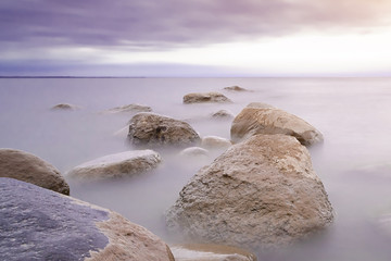 Chudskoy lake, on the border of Russia and Estonia