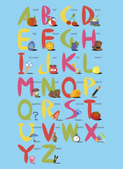 Fototapeta premium angielski alfabet dla dzieci