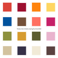 Trendy color scheme by plain color patches