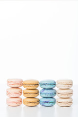 Variety of Delicious Sweet French Macarons