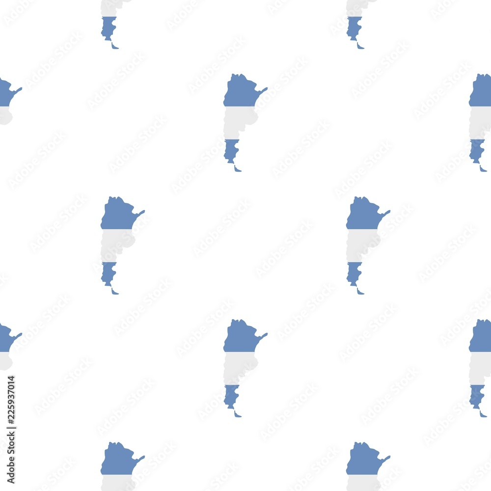 Poster map of argentina in argentinian flag colors pattern seamless background in flat style repeat vector 