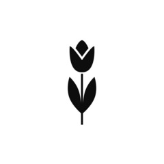 vector illustration of tulip, icon