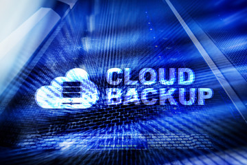 Cloud backup. Server data loss prevention. Cyber security.