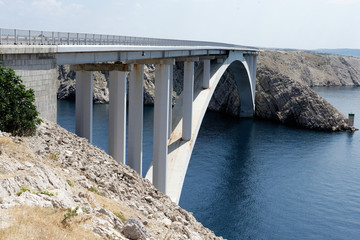 Bridge to the Isle of Pag croatia - obrazy, fototapety, plakaty