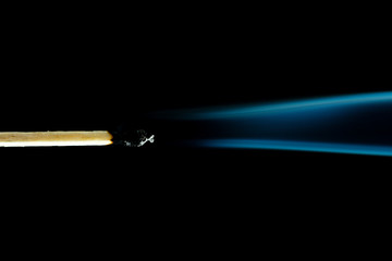 burning matchstick

