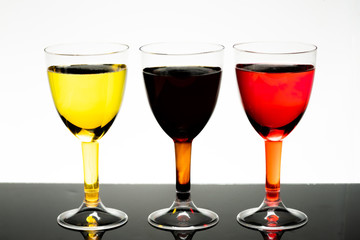 pouring red wine
