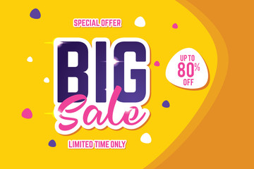 Fototapeta premium Big Sale Banner Template. Sale Banner Design. Abstract Sale Banner.