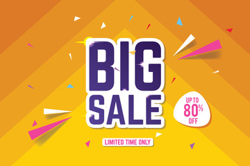 Big Sale Banner Template. Sale Banner Design. Abstract Sale Banner.
