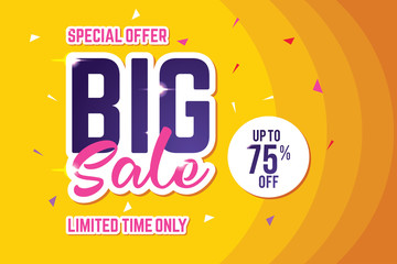 Fototapeta premium Big Sale Banner Template. Sale Banner Design. Abstract Sale Banner.