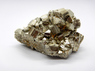 Pyrite crystal close-up, sulfide mineral