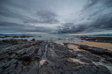 Clouds over beach