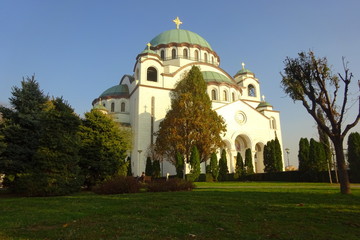 Fototapeta na wymiar Orthodox church of St. Savvas in Belgrade