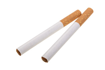 The cigarette isolated on a white background