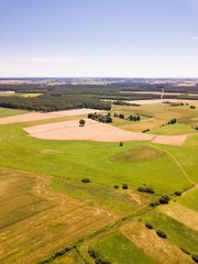 Beautiful summer fields from above