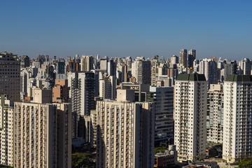 Obraz premium Largest cities in the world. City of Sao Paulo, Brazil South America. 
