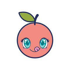 cute orange fruit kawaii character
