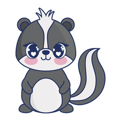 cute skunk adorable character