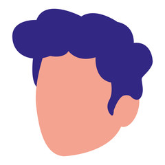 young man head avatar character