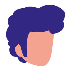 young man head avatar character