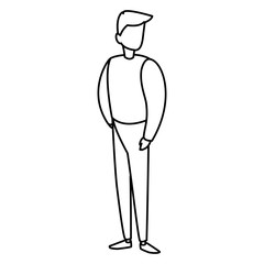 young man modeling character