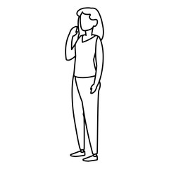 young woman modeling character