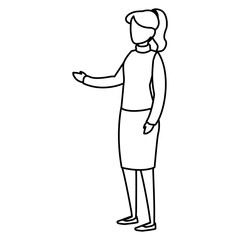 young woman modeling character