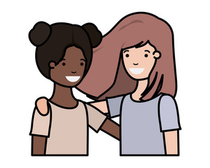 friendly teenagers ethnicity girls characters