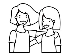 friendly teenagers girls characters