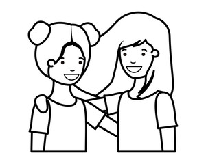 friendly teenagers girls characters