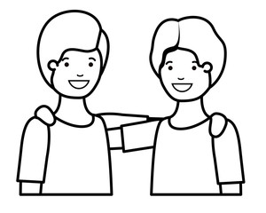 friendly teenagers boys characters