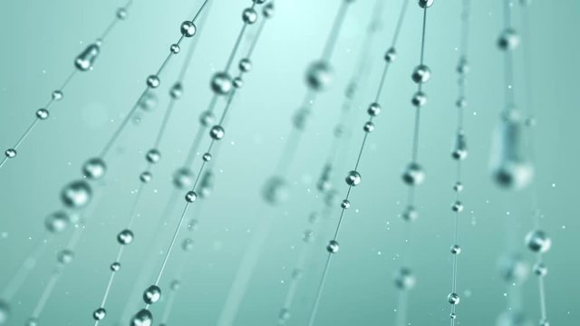 Abstract animation of water drops of rain or dew. Animation of seamless loop.