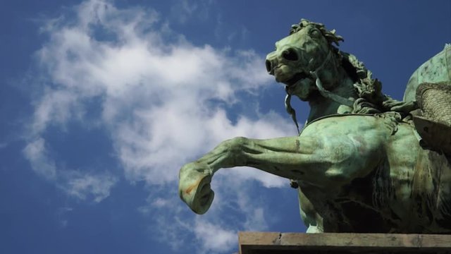 Vista di Bruxelles - Statua cavallo