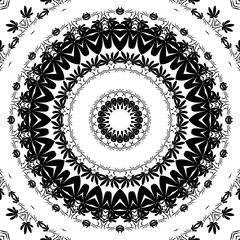 Seamless tile round ornamental abstract pattern