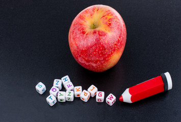 Back to school theme with an apple