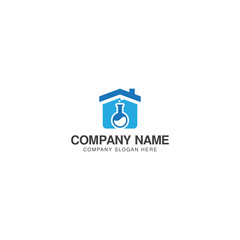 Home lab logo design vector