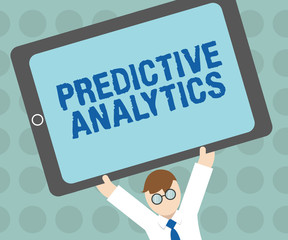 Conceptual hand writing showing Predictive Analytics. Business photo text Optimize Collection Achieve CRMIdentify Customer.