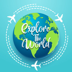 Time to travel explore the world with aircraft