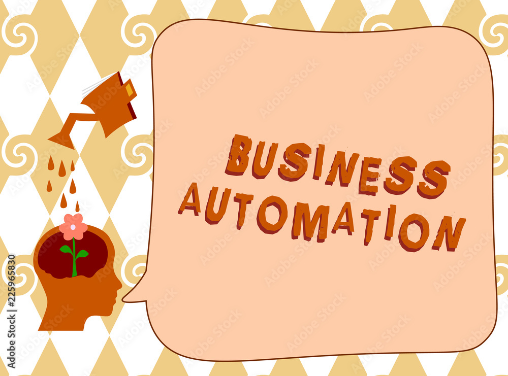 Poster handwriting text writing business automation. concept meaning for digital transformation streamlined