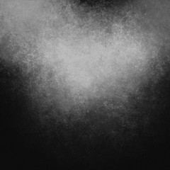 black and white vector background with cloudy white center and elegant black grunge texture on top border, silver gray background with black corners
