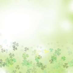 Saint Patrick's day background with shamrock green clover leaf, Irish festival symbol for St.Patrick day celebration