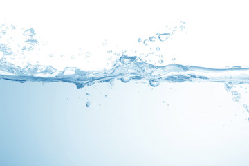water splash isolated on white background,beautiful splashes a clean water