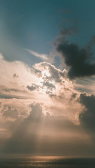 dramatic sky with clouds