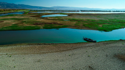 Decline of waters in large lakes, fishing and water levels
