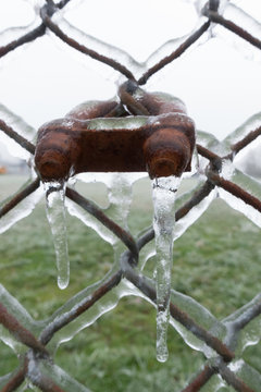 ice covered lock