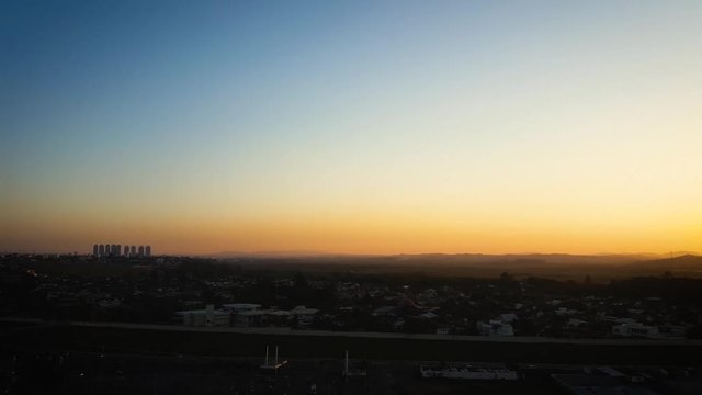 S&radic;&pound;o Jos&radic;&copy; dos Campos, SP. Brasil sunset aerial footage