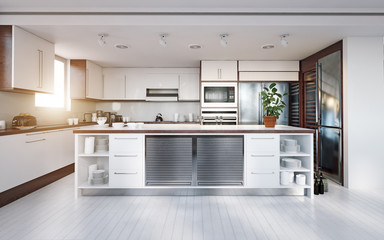 modern  kitchen interior.