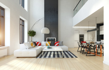 Fototapeta premium modern apartment interior.